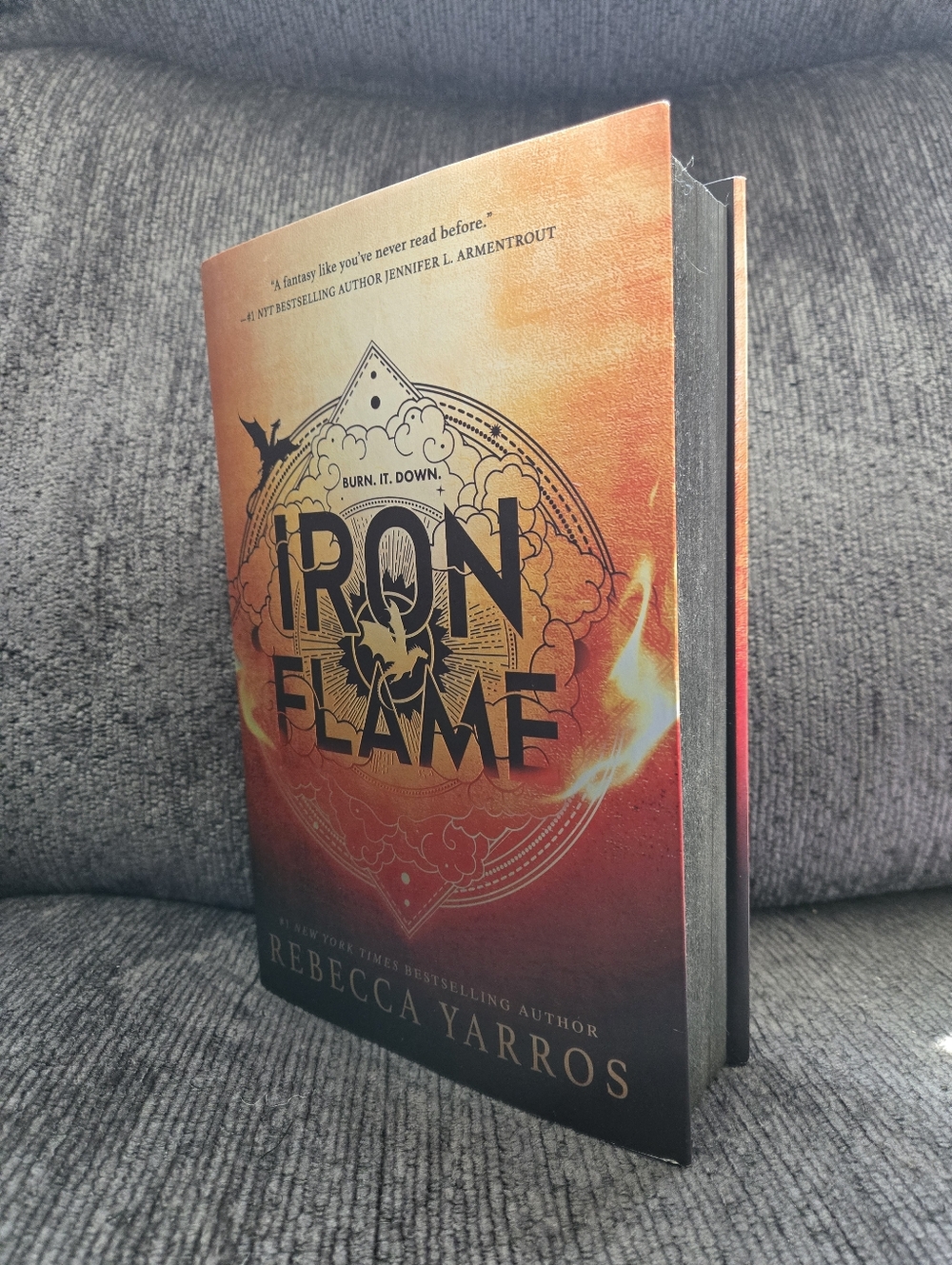 Iron Flame By Rebecca Yarros, First Edition, Black Edge